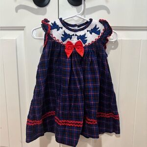 Smocked Christmas holiday dress